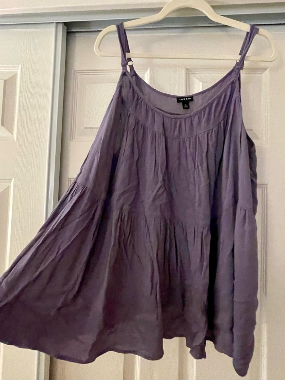 Torrid Periwinkle Gauzy Swing Tank Top